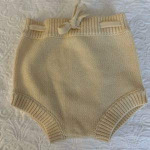 Minnow Swim Cream Knit Diaper cover